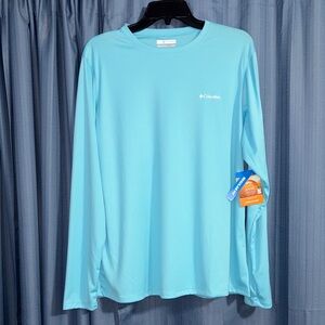 Columbia Omni Shade UPF 50 Rated Sky Blue Long Sleeve Shirt Women’s Size 1X